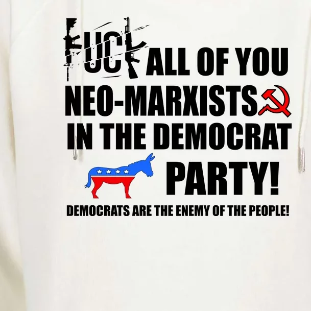 Neo Marxist Democrats Womens Funnel Neck Pullover Hood