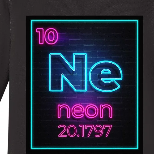 Neon Element Of The Chemistry Periodic Table For Scientists Baby Long Sleeve Bodysuit