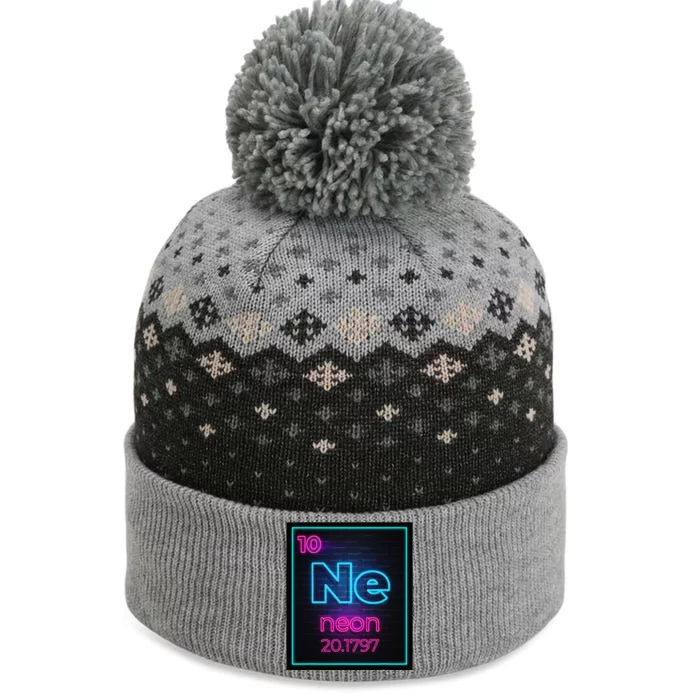 Neon Element Of The Chemistry Periodic Table The Baniff Cuffed Pom Beanie