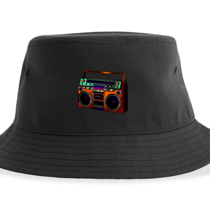 Neon Boombox Sustainable Bucket Hat