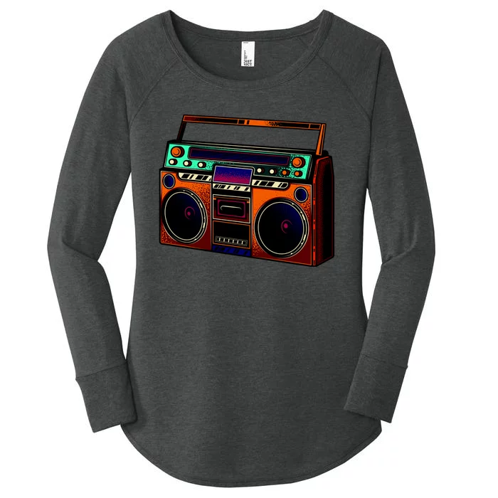 Neon Boombox Women's Perfect Tri Tunic Long Sleeve Shirt