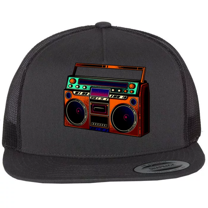 Neon Boombox Flat Bill Trucker Hat