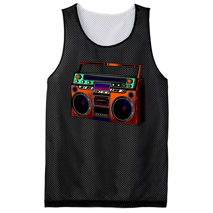 Neon Boombox Mesh Reversible Basketball Jersey Tank