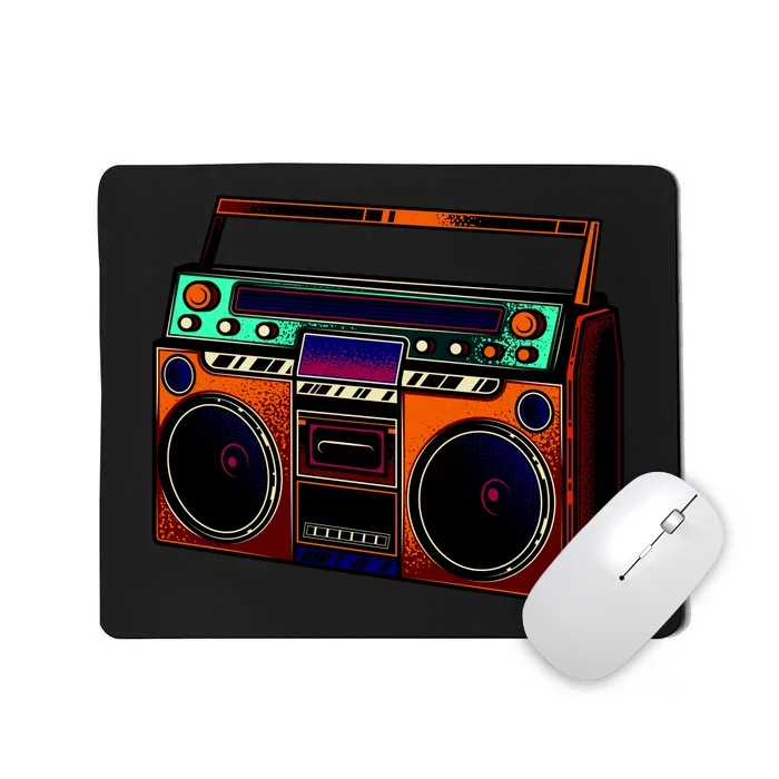 Neon Boombox Mousepad