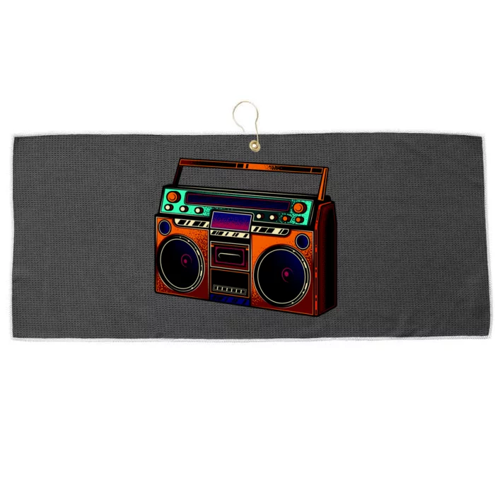 Neon Boombox Large Microfiber Waffle Golf Towel