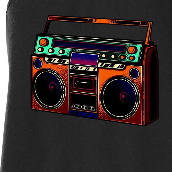 Neon Boombox Women's Racerback Tank