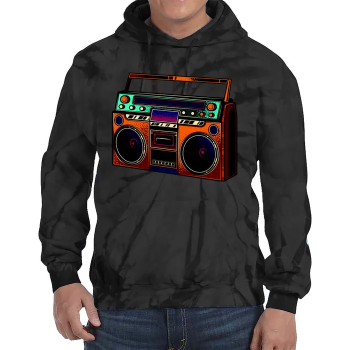 Neon Boombox Tie Dye Hoodie