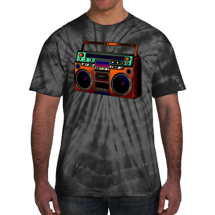 Neon Boombox Tie-Dye T-Shirt