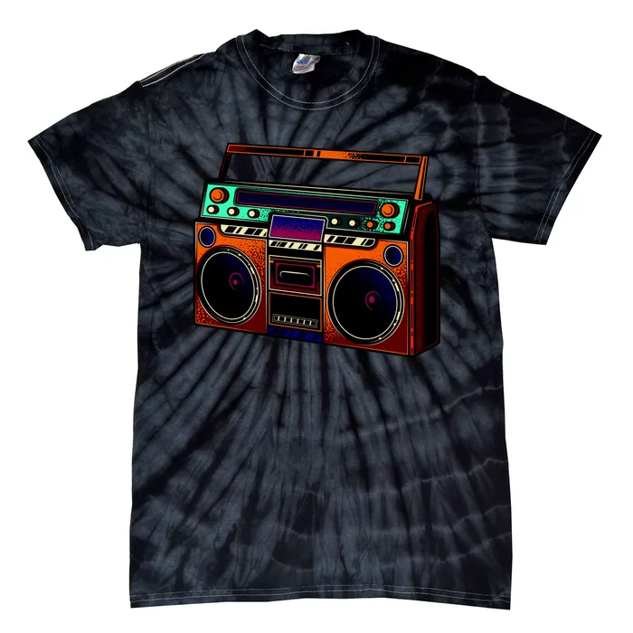 Neon Boombox Tie-Dye T-Shirt