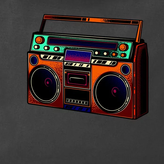 Neon Boombox Zip Tote Bag