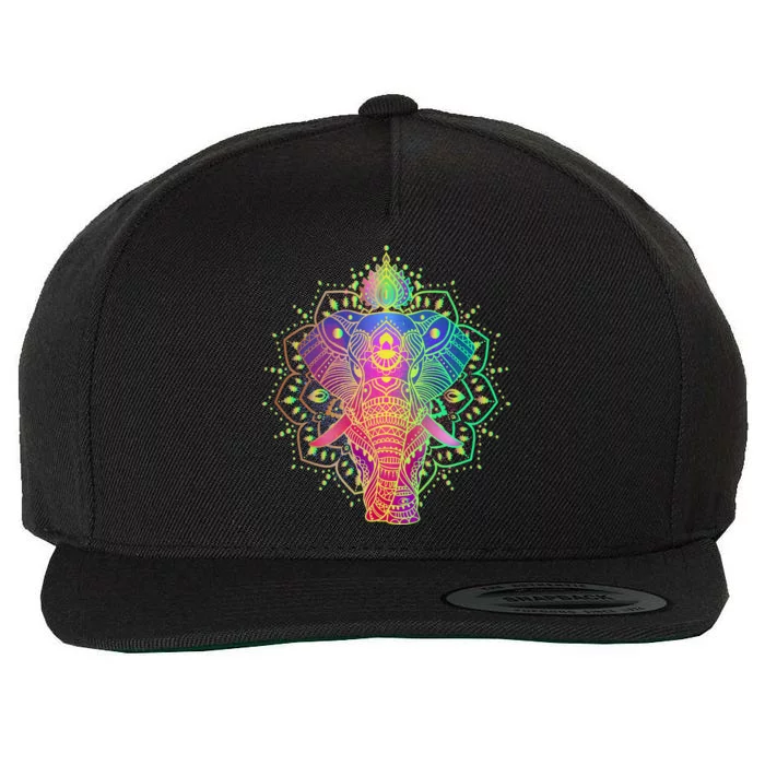 Neon Color Yoga Elephant Wool Snapback Cap