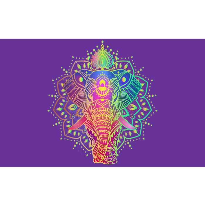 Neon Color Yoga Elephant Bumper Sticker