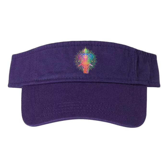 Neon Color Yoga Elephant Valucap Bio-Washed Visor