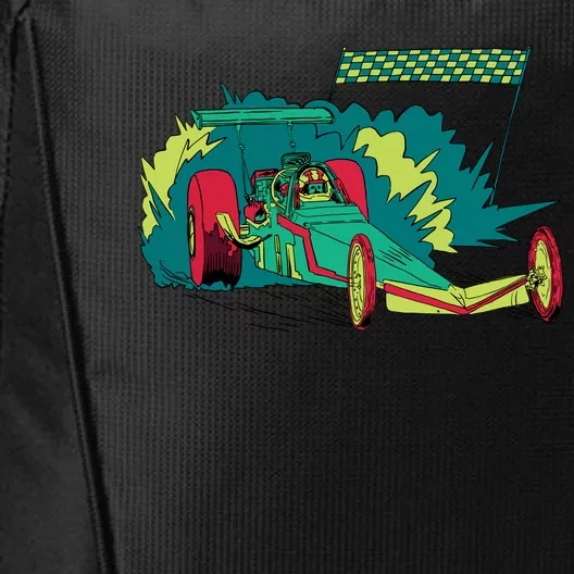 Neon Drag Racing Car City Backpack