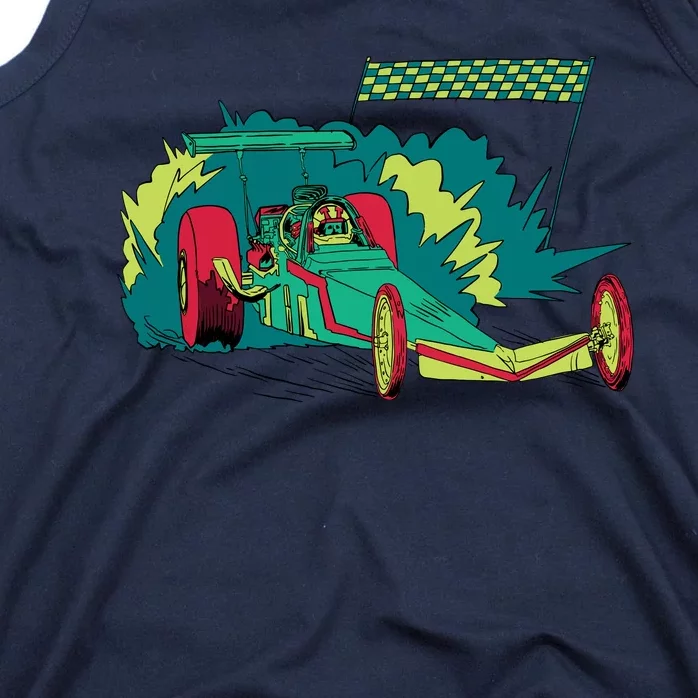 Neon Drag Racing Car Tank Top