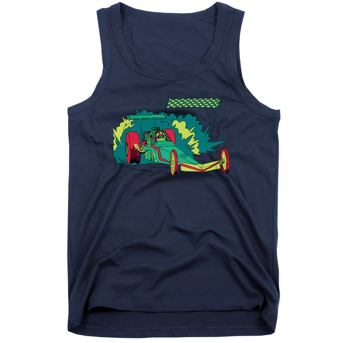 Neon Drag Racing Car Tank Top