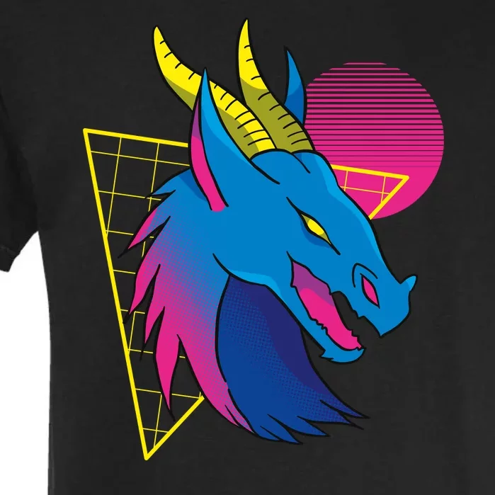 Neon Dragon Face Garment-Dyed Heavyweight T-Shirt