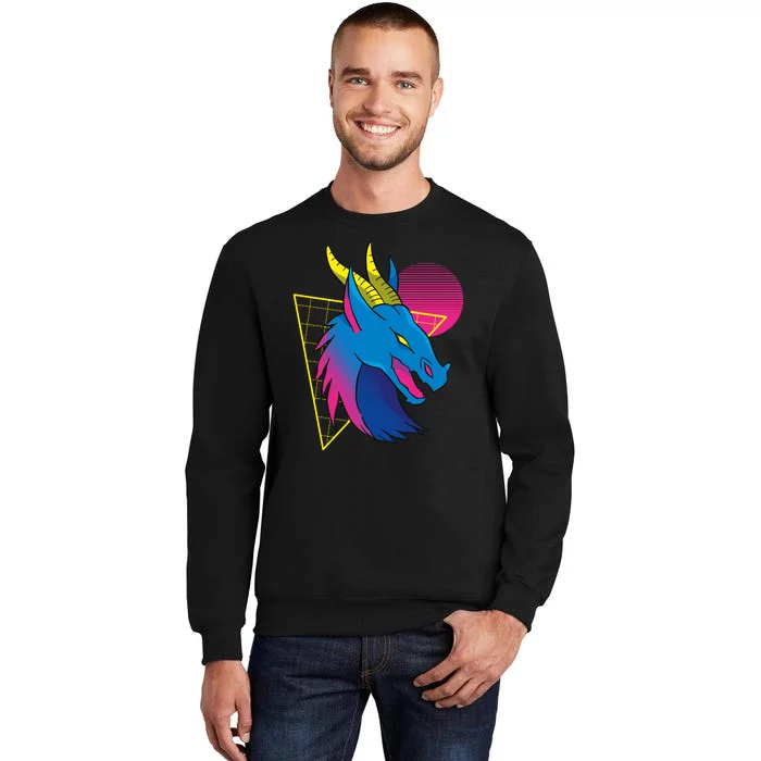 Neon Dragon Face Sweatshirt