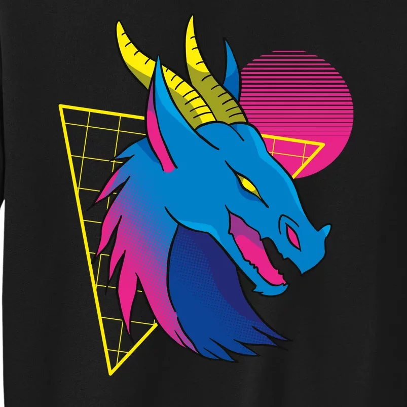 Neon Dragon Face Sweatshirt