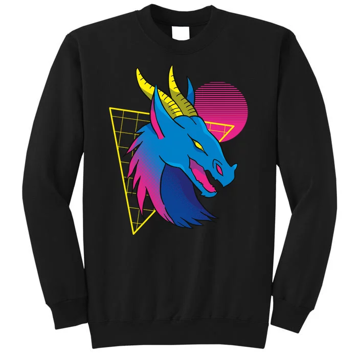 Neon Dragon Face Sweatshirt