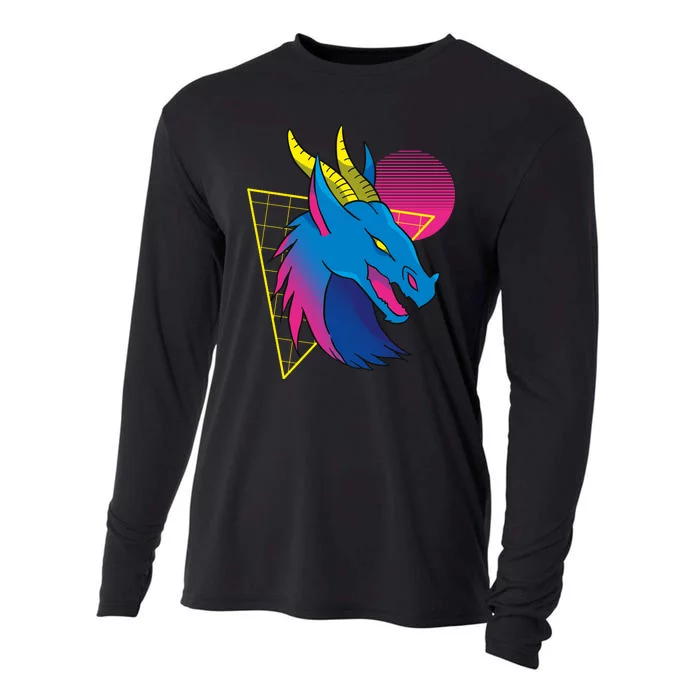 Neon Dragon Face Cooling Performance Long Sleeve Crew