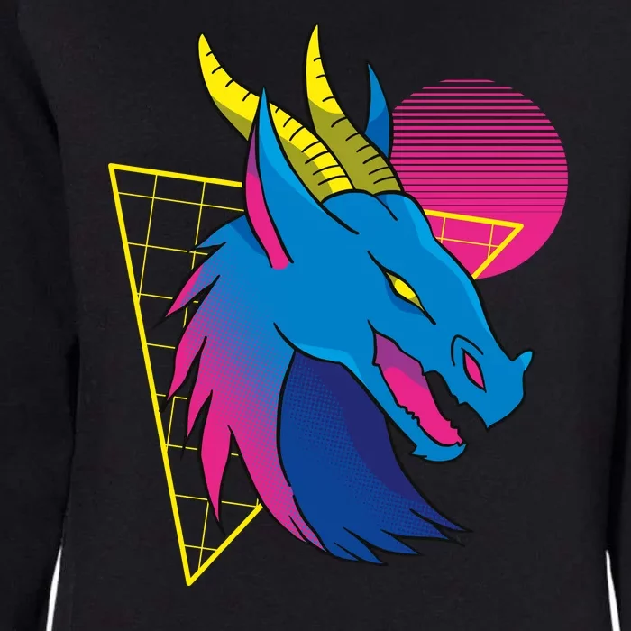 Neon Dragon Face Womens California Wash Sweatshirt