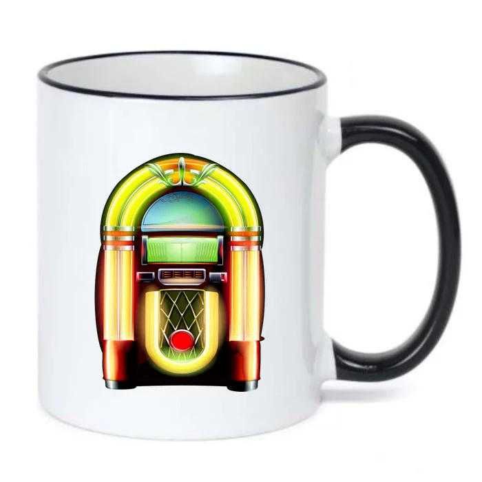 Neon Juke Box Black Color Changing Mug