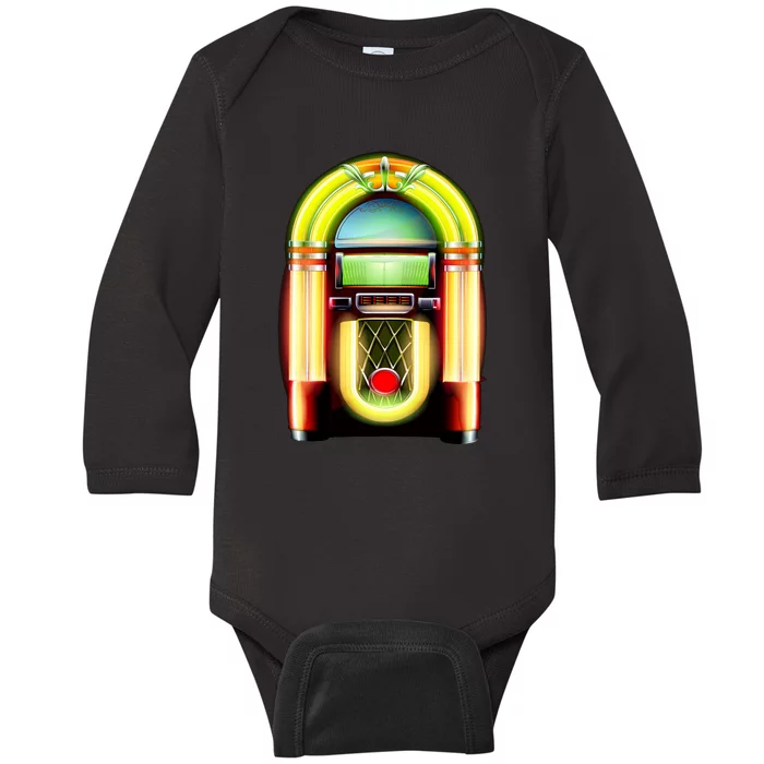 Neon Juke Box Baby Long Sleeve Bodysuit