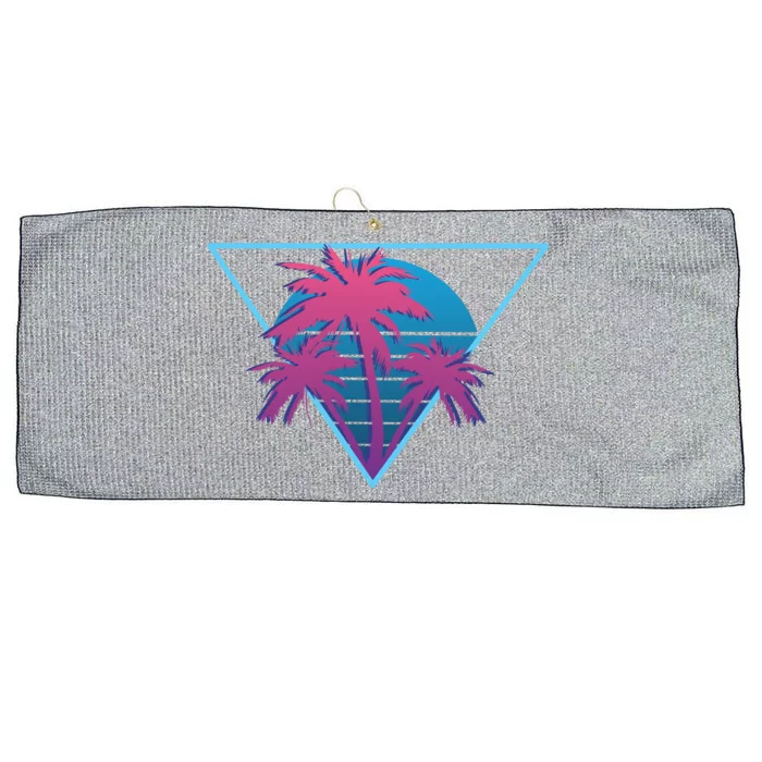 Neon Palm Trees Large Microfiber Waffle Golf Towel