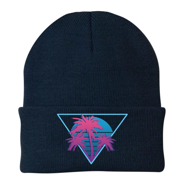 Neon Palm Trees Knit Cap Winter Beanie