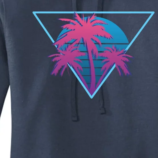 Neon Palm Trees Women's Pullover Hoodie