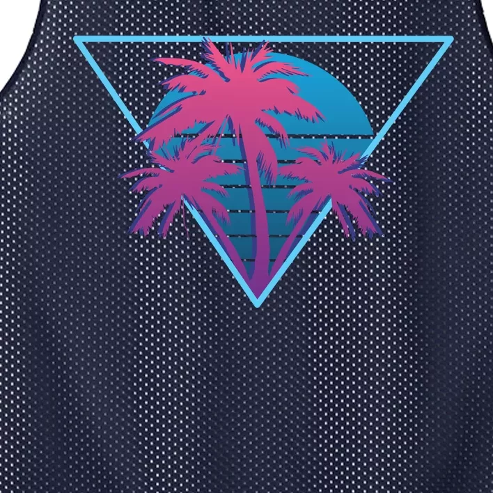 Neon Palm Trees Mesh Reversible Basketball Jersey Tank