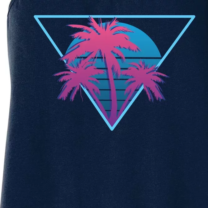 Neon Palm Trees Women's Racerback Tank