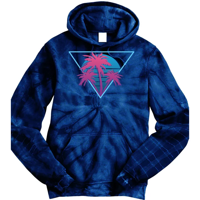 Neon Palm Trees Tie Dye Hoodie