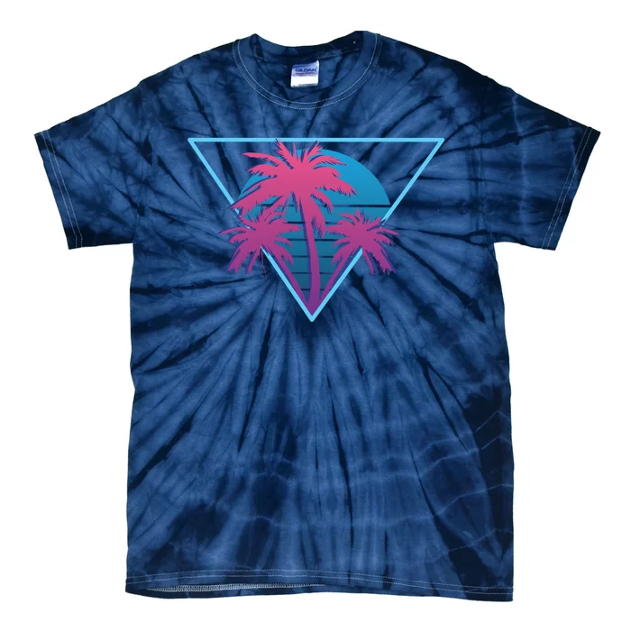 Neon Palm Trees Tie-Dye T-Shirt