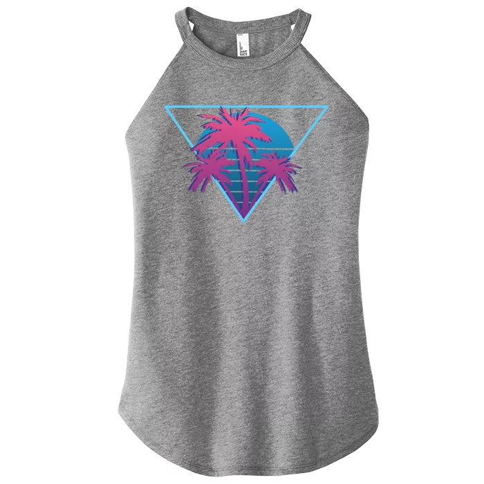 Neon Palm Trees Women’s Perfect Tri Rocker Tank