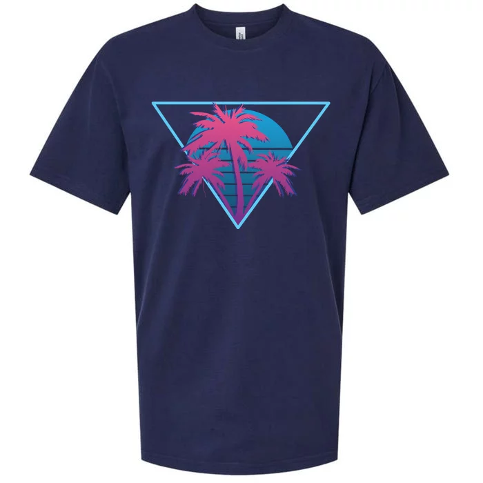 Neon Palm Trees Sueded Cloud Jersey T-Shirt