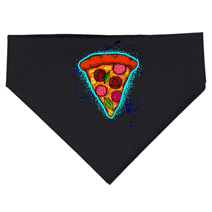 Neon Pizza USA-Made Doggie Bandana