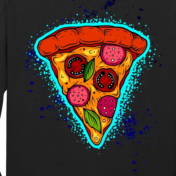 Neon Pizza Tall Long Sleeve T-Shirt