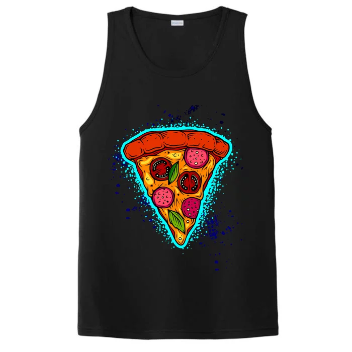 Neon Pizza Performance Tank