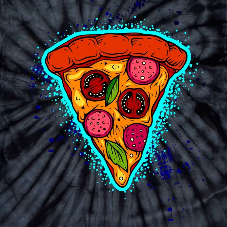 Neon Pizza Tie-Dye T-Shirt