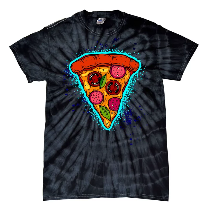 Neon Pizza Tie-Dye T-Shirt