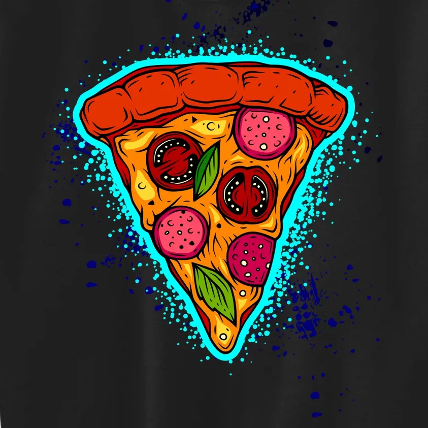 Neon Pizza Kids Sweatshirt