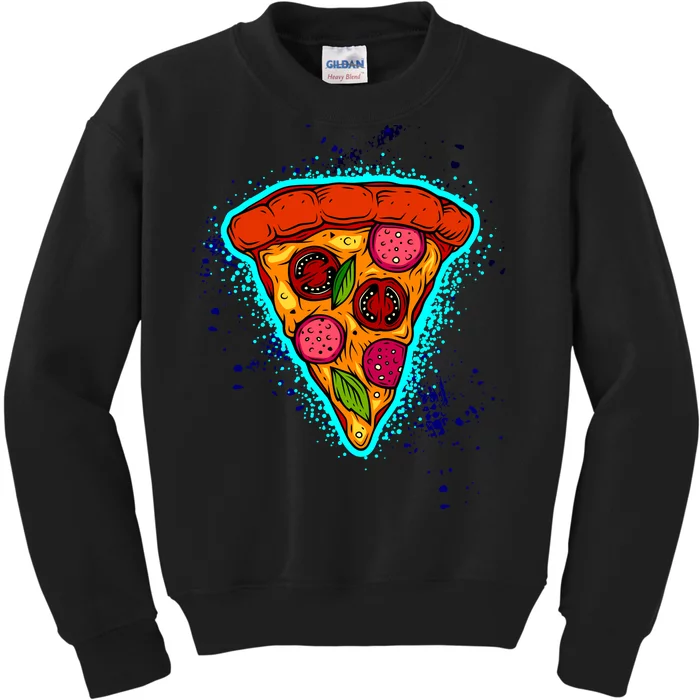 Neon Pizza Kids Sweatshirt