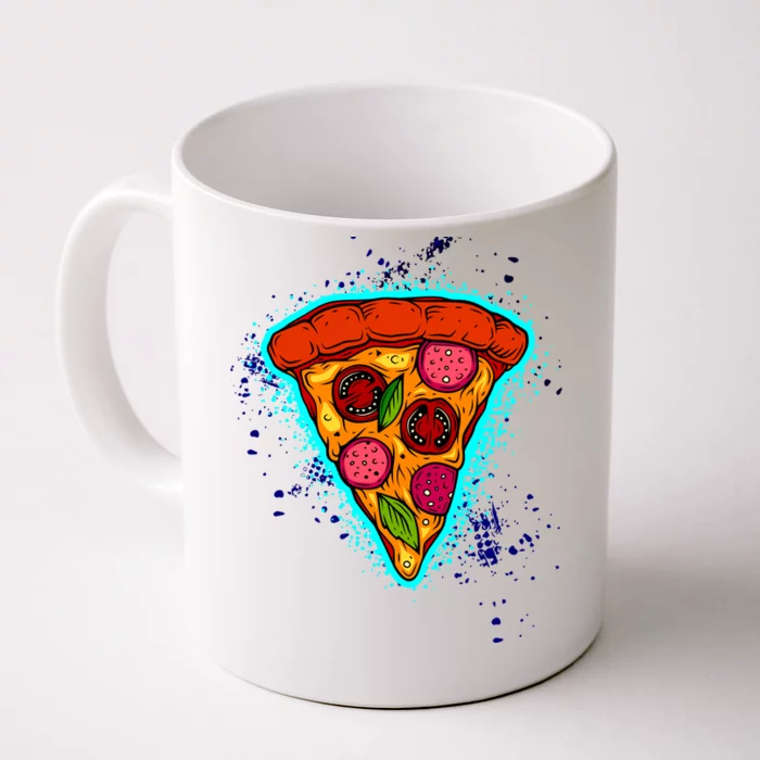 Neon Pizza Front & Back Coffee Mug