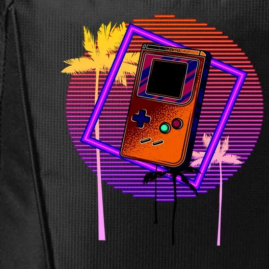 Neon Retro Video Game City Backpack