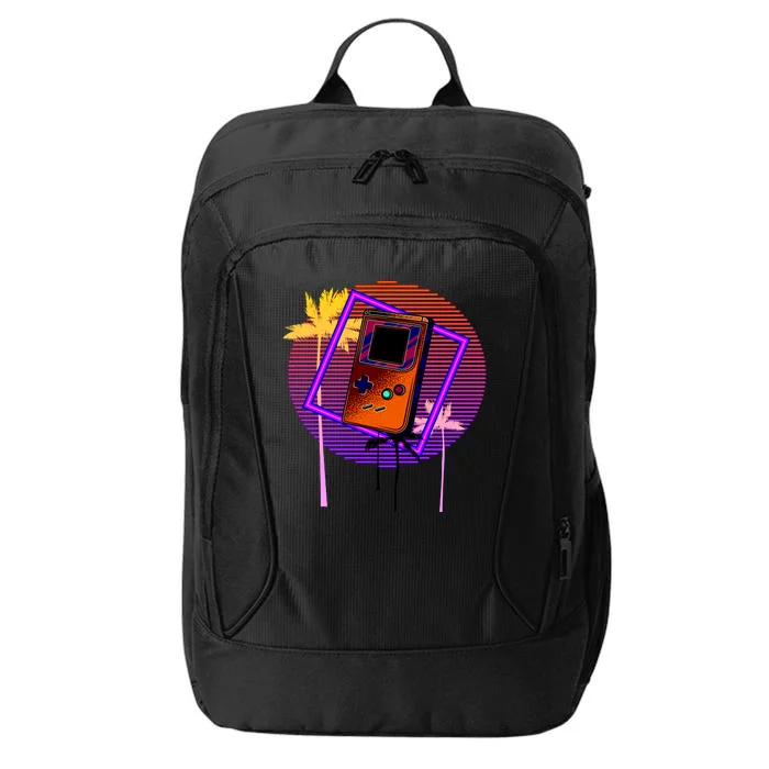 Neon Retro Video Game City Backpack