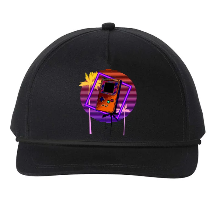 Neon Retro Video Game Snapback Five-Panel Rope Hat