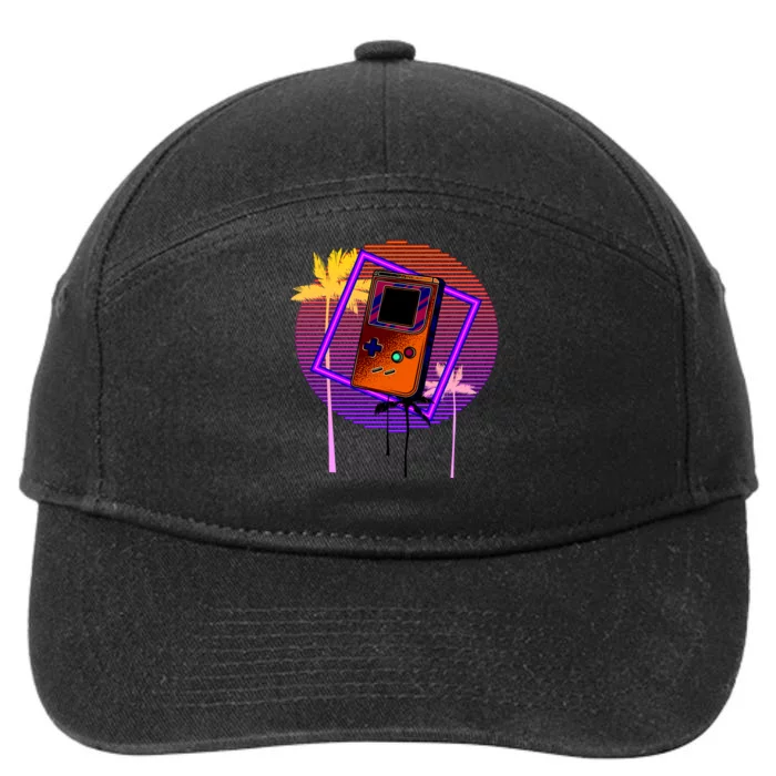 Neon Retro Video Game 7-Panel Snapback Hat