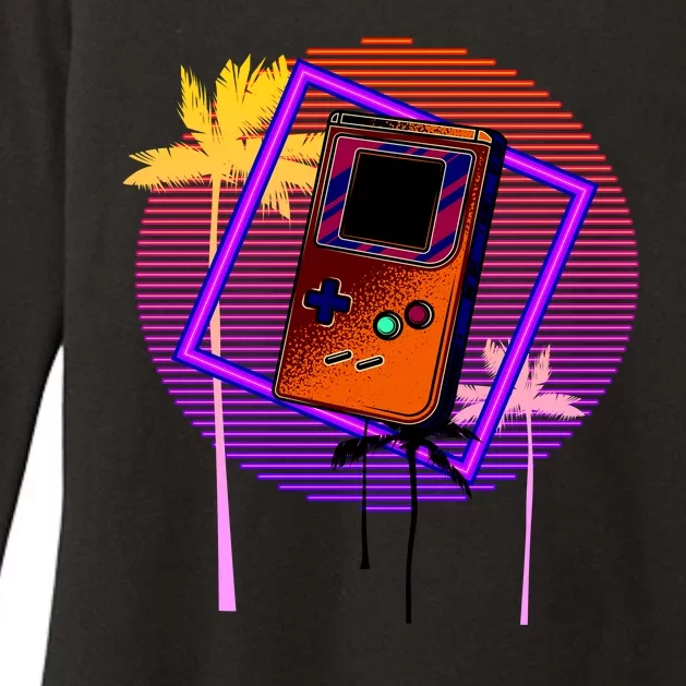 Neon Retro Video Game Womens CVC Long Sleeve Shirt